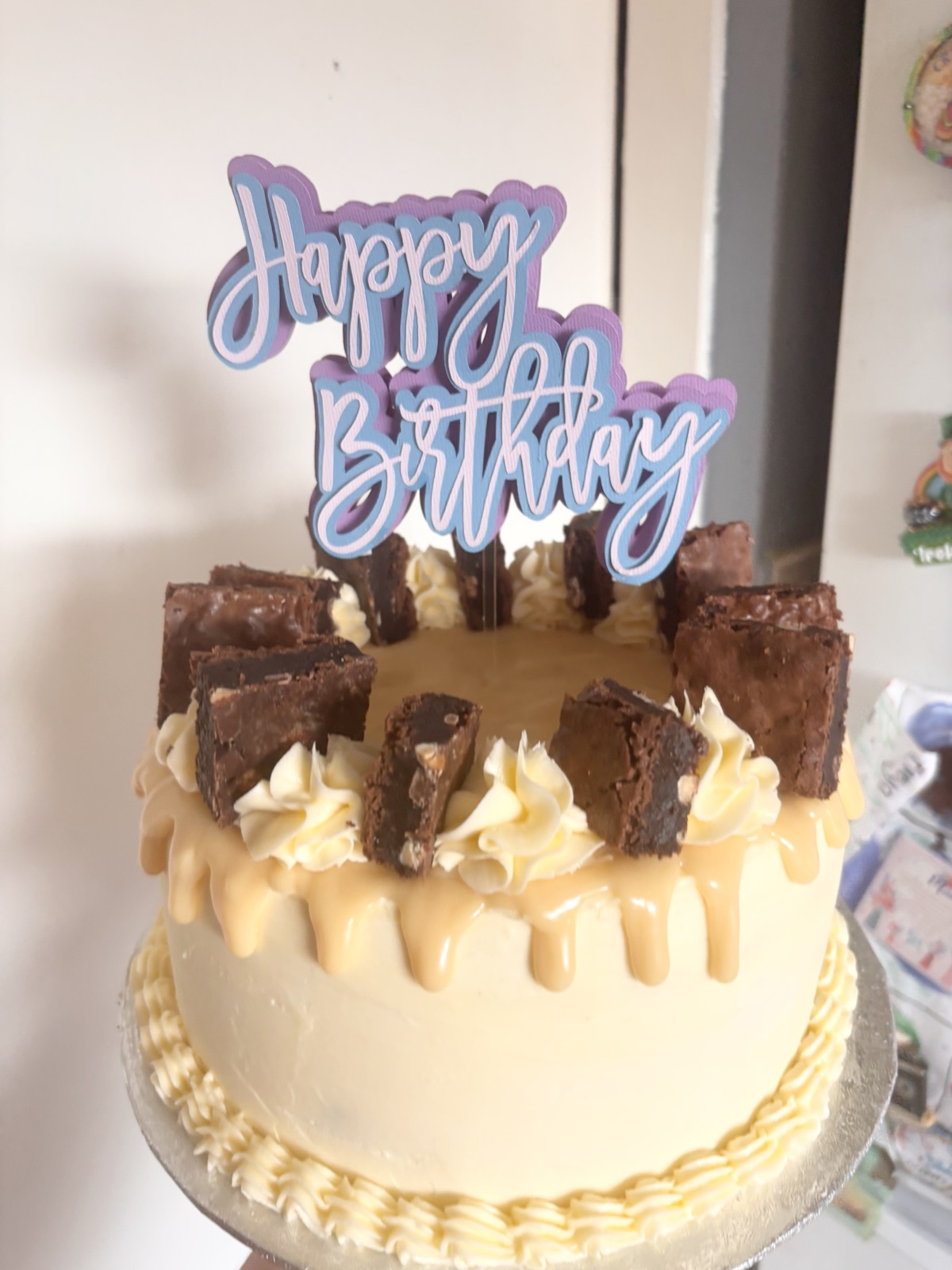 Brownie drip celebration cake